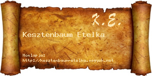 Kesztenbaum Etelka névjegykártya